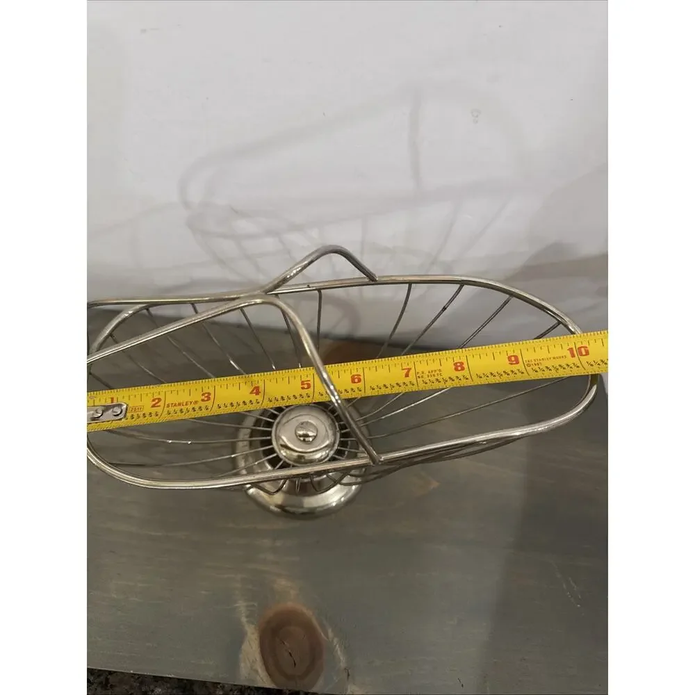 VINTAGE SILVER PLATED WIRE WINE BOTTLE CADDY